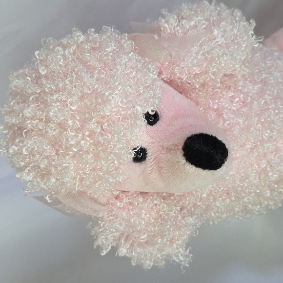 Pink Poodle Plush Stepkan soft stuffed animal pink bows 12" 2006 - Picture 11 of 13